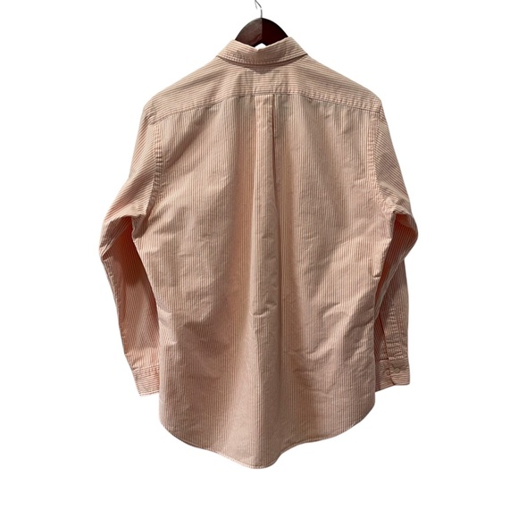 Ralph Lauren Men's Vintage Pink White Stripe Classic Fit Cotton Size 16 32/33 - Picture 4 of 9